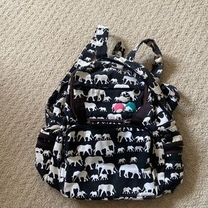 Elephant printed backpack